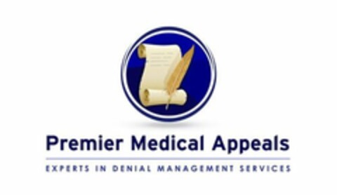 PREMIER MEDICAL APPEALS EXPERTS IN DENIAL MANAGEMENT SERVICES Logo (USPTO, 06/21/2019)