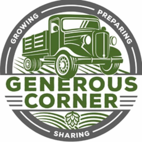 GENEROUS CORNER GROWING PREPARING SHARING Logo (USPTO, 02.07.2019)