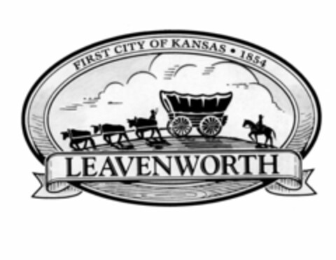 FIRST CITY OF KANSAS 1854 LEAVENWORTH Logo (USPTO, 04.12.2019)