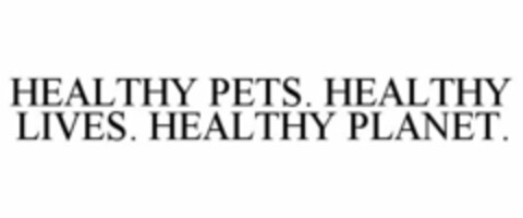 HEALTHY PETS. HEALTHY LIVES. HEALTHY PLANET. Logo (USPTO, 17.06.2010)
