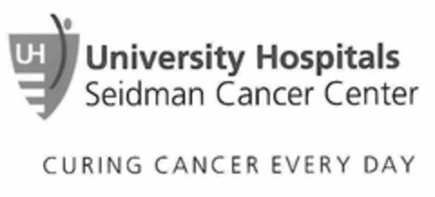 UNIVERSITY HOSPITALS SEIDMAN CANCER CENTER CURING CANCER EVERY DAY UH Logo (USPTO, 23.06.2011)