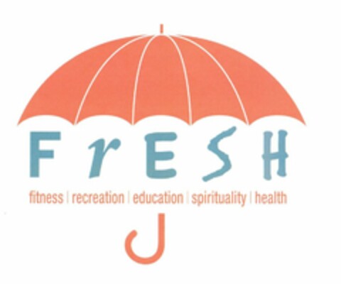 FRESH FITNESS RECREATION EDUCATION SPIRITUALITY HEALTH Logo (USPTO, 03/20/2012)