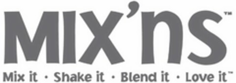 MIX'NS MIX IT * SHAKE IT * BLEND IT * LOVE IT NATURAL FLAVOR Logo (USPTO, 14.08.2013)