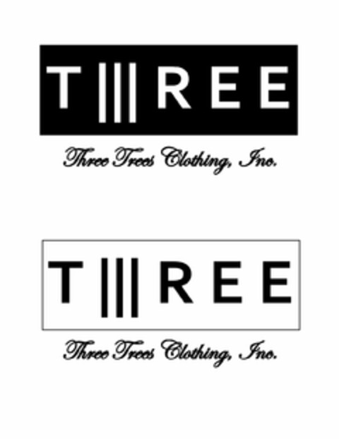 THREE TREES CLOTHING Logo (USPTO, 08.03.2016)