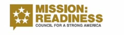 MISSION: READINESS COUNCIL FOR A STRONG AMERICA Logo (USPTO, 30.08.2016)