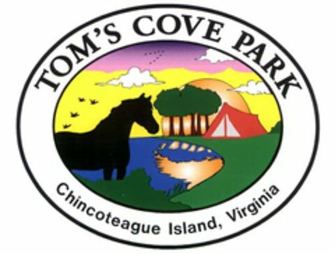 TOM'S COVE PARK CHINCOTEAGUE ISLAND, VIRGINIA Logo (USPTO, 23.06.2017)