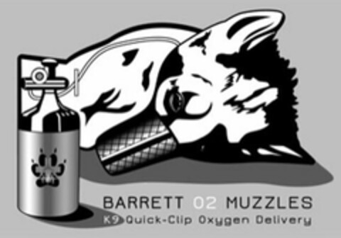 BARRETT O2 MUZZLES K9 QUICK-CLIP OXYGENDELIVERY Logo (USPTO, 04/10/2020)