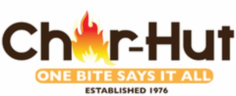 CHAR-HUT ONE BITE SAYS IT ALL ESTABLISHED 1976 Logo (USPTO, 28.10.2013)