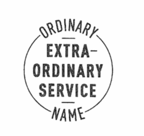 ORDINARY NAME EXTRA ORDINARY SERVICE Logo (USPTO, 07/15/2015)