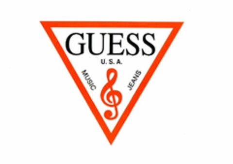 GUESS U.S.A. MUSIC JEANS Logo (USPTO, 14.06.2016)