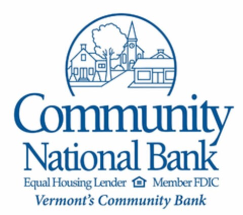 COMMUNITY NATIONAL BANK EQUAL HOUSING LENDER MEMBER FDIC VERMONT'S COMMUNITY BANK Logo (USPTO, 12/23/2017)