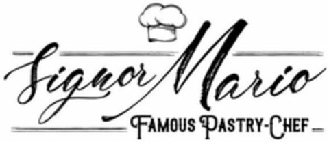 SIGNOR MARIO FAMOUS PASTRY-CHEF Logo (USPTO, 30.05.2018)