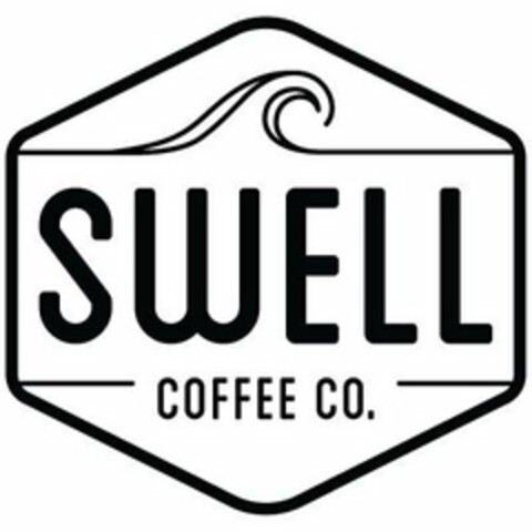 SWELL COFFEE CO. Logo (USPTO, 01/23/2019)