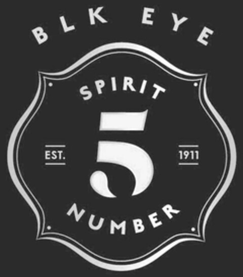 BLK EYE SPIRIT NUMBER 5 EST. 1911 Logo (USPTO, 05/13/2019)