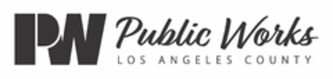 PW PUBLIC WORKS LOS ANGELES COUNTY Logo (USPTO, 13.09.2019)