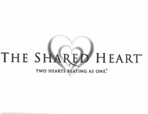 THE SHARED HEART TWO HEARTS BEATING AS ONE. Logo (USPTO, 12.03.2009)