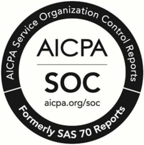 AICPA SERVICE ORGANIZATION CONTROL REPORTS FORMERLY SAS 70 REPORTS AICPA SOC AICPA.ORG/SOC Logo (USPTO, 19.05.2011)