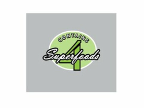 CONTAINS 4 SUPERFOODS Logo (USPTO, 01/15/2013)