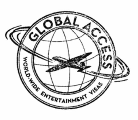 GLOBAL ACCESS WORLD-WIDE ENTERTAINMENT VISAS Logo (USPTO, 04/30/2013)