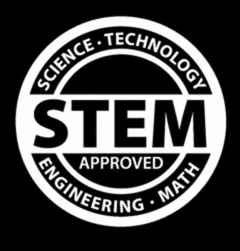 STEM APPROVED SCIENCE TECHNOLOGY ENGINEERING MATH Logo (USPTO, 19.02.2015)