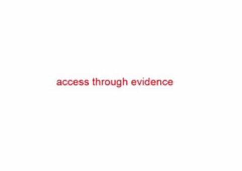 ACCESS THROUGH EVIDENCE Logo (USPTO, 10/24/2016)