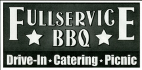 FULL SERVICE BBQ DRIVE-IN CATERING PICNIC Logo (USPTO, 06.06.2018)