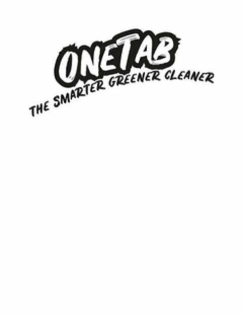 ONETAB THE SMARTER GREENER CLEANER Logo (USPTO, 19.08.2019)