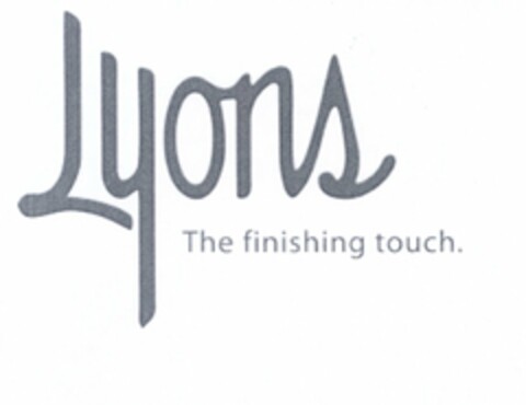 LYONS THE FINISHING TOUCH & DESIGN Logo (USPTO, 12/11/2009)