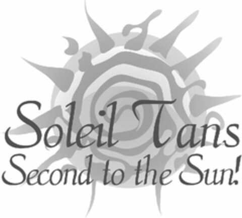 SOLEIL TANS SECOND TO THE SUN! Logo (USPTO, 08/13/2010)