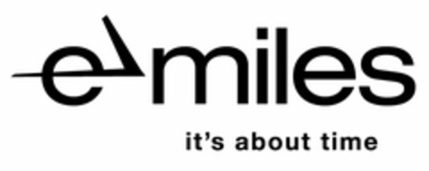 E-MILES IT'S ABOUT TIME Logo (USPTO, 15.03.2011)