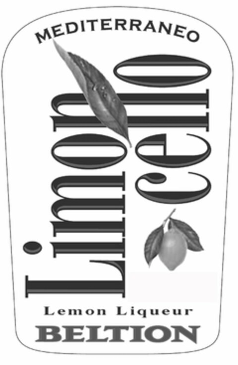 LIMONCELLO MEDITERRANEO LEMON LIQUEUR BELTION Logo (USPTO, 06.11.2012)