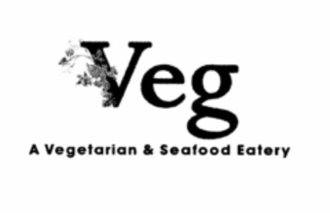 VEG A VEGETARIAN & SEAFOOD EATERY Logo (USPTO, 12/03/2012)