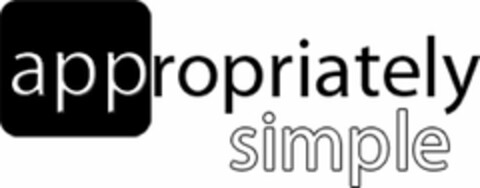 APPROPRIATELY SIMPLE Logo (USPTO, 02.07.2013)