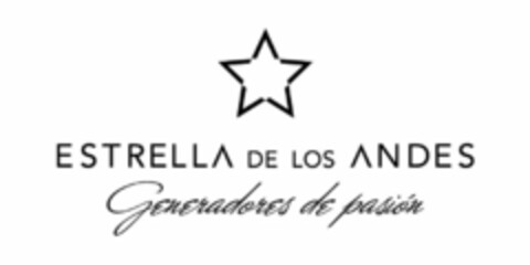 ESTRELLA DE LOS ANDES GENERADORES DE PASION Logo (USPTO, 19.06.2014)