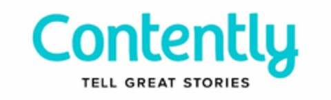 CONTENTLY TELL GREAT STORIES Logo (USPTO, 24.06.2014)