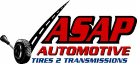 ASAP AUTOMOTIVE TIRES 2 TRANSMISSIONS Logo (USPTO, 17.12.2014)