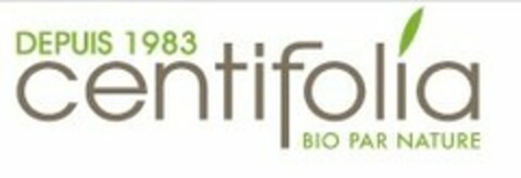 DEPUIS 1983 CENTIFOLIA BIO PAR NATURE Logo (USPTO, 27.12.2015)