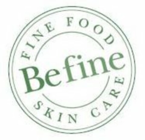 FINE FOOD BEFINE SKIN CARE Logo (USPTO, 25.06.2018)