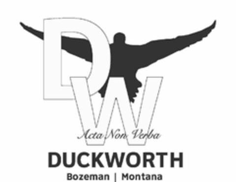 DW ACTA NON VERBA DUCKWORTH BOZEMAN MONTANA Logo (USPTO, 12.11.2019)