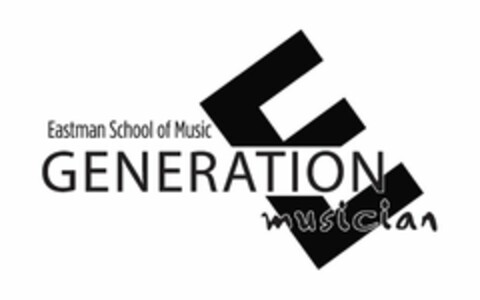 EASTMAN SCHOOL OF MUSIC GENERATION E MUSICIAN Logo (USPTO, 05/13/2009)