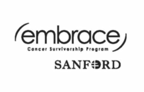 EMBRACE CANCER SURVIVORSHIP PROGRAM SANFORD Logo (USPTO, 12.08.2011)