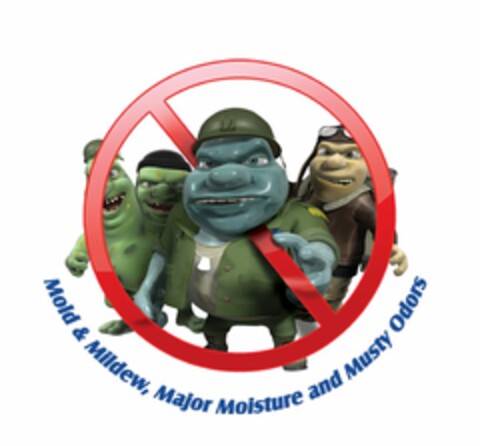 MOLD & MILDEW, MAJOR MOISTURE AND MUSTYODORS Logo (USPTO, 05.06.2012)