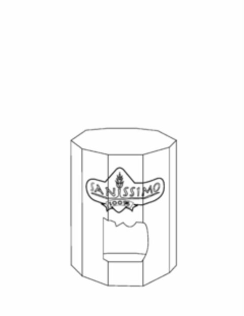 SANISSIMO 100% Logo (USPTO, 24.06.2015)