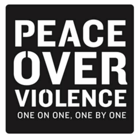 PEACE OVER VIOLENCE ONE ON ONE, ONE BY ONE Logo (USPTO, 01/19/2016)