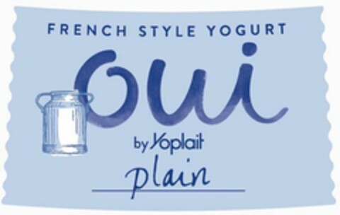 FRENCH STYLE YOGURT OUI BY YOPLAIT PLAIN Logo (USPTO, 31.08.2017)