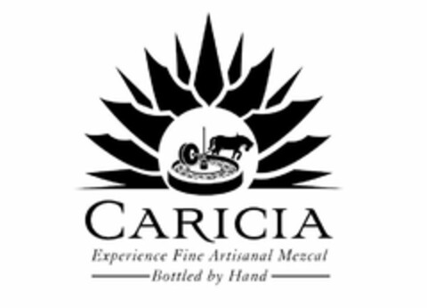 CARICIA EXPERIENCE FINE ARTISANAL MEZCAL BOTTLED BY HAND Logo (USPTO, 01.05.2018)