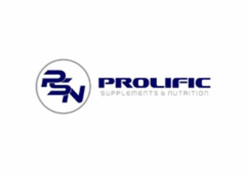 PSN PROLIFIC SUPPLEMENTS & NUTRITION Logo (USPTO, 28.04.2020)