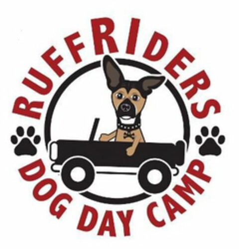 RUFF RIDERS DOG DAY CAMP Logo (USPTO, 08/12/2020)