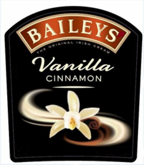 BAILEYS VANILLA CINNAMON THE ORIGINAL IRISH CREAM Logo (USPTO, 08/14/2013)