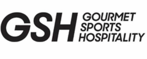 GSH GOURMET SPORTS HOSPITALITY Logo (USPTO, 02/13/2020)